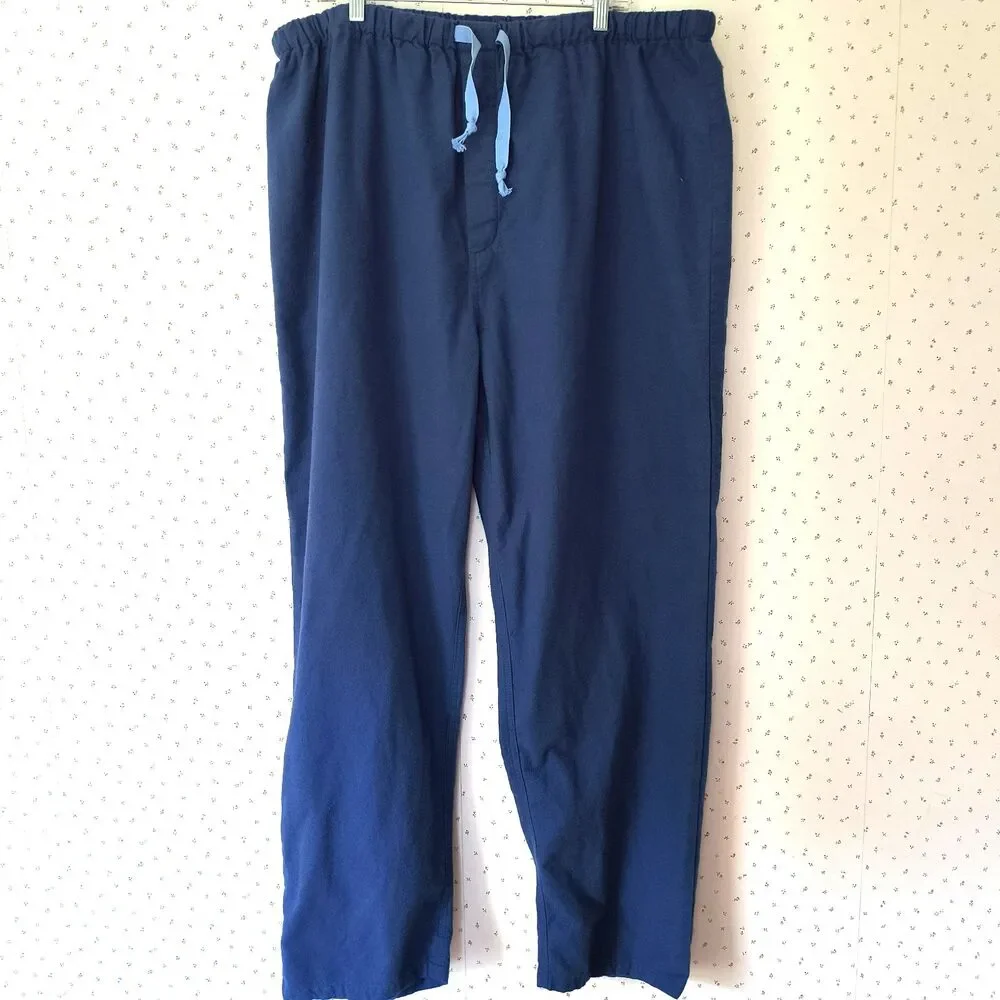 Vermont Country Store Pajama Set Mens 3X Blue Portuguese Cotton Flannel Cozy PJs - Picture 6 of 16